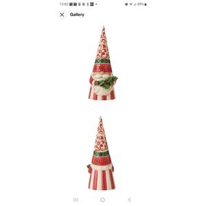 Enesco Jim Shore Holly Jolly Gnome Christmas Figurine 10.8" 6011155 Red & White